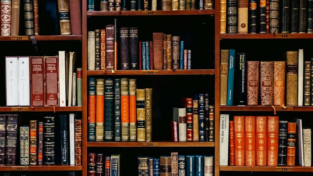 A shelf with deliberate gaps — the arrangement that survives